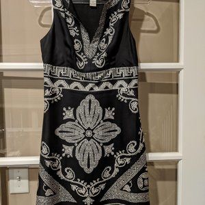 WHBM 100% Silk Sleeveless Dress Paisley Floral